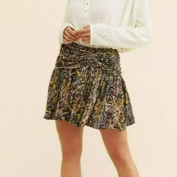 Free People Saturday Sun Mini Skirt -10 - Picture 4 of 7